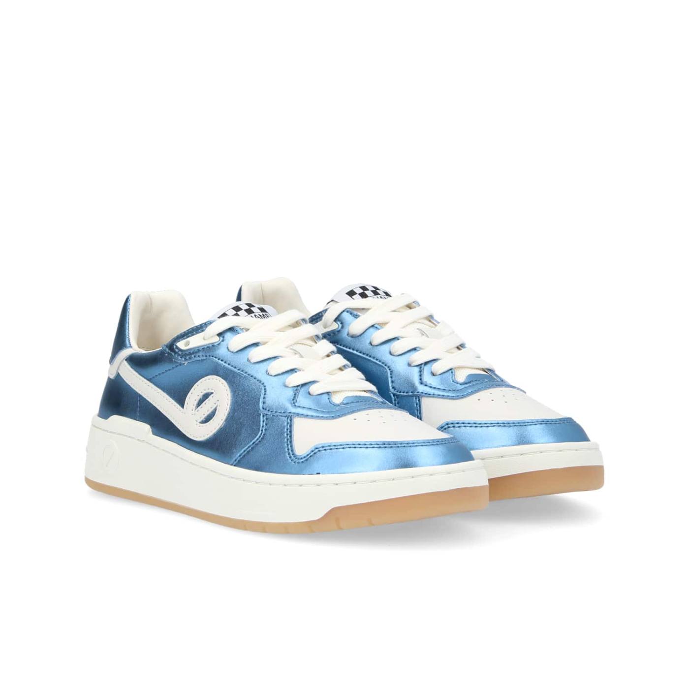 SNEAKER KELLY W - IRIS/NAPPA MORBIDA - BLU/BIANCO SPORCO